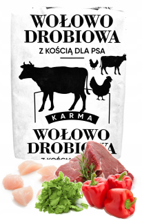 10 KG MRAŽENÉ MÄSO PRE PSOV HOVÄDZIE, HYDINA, BEZKOSTNÉ HOVÄDZIE MÄSO, BARFOVÉ KRMIVO